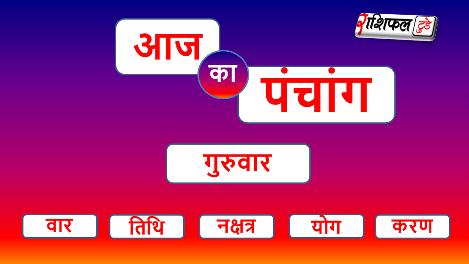 24 April 2025 Panchang गुरुवार का पंचांग जानें के लिए देखें राशिफल टूडे |
