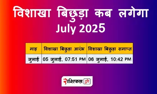 विशाखा बिछुड़ा कब लगेगा July 2025 विशाखा बिछुड़ा कब लगेगा July 2025
