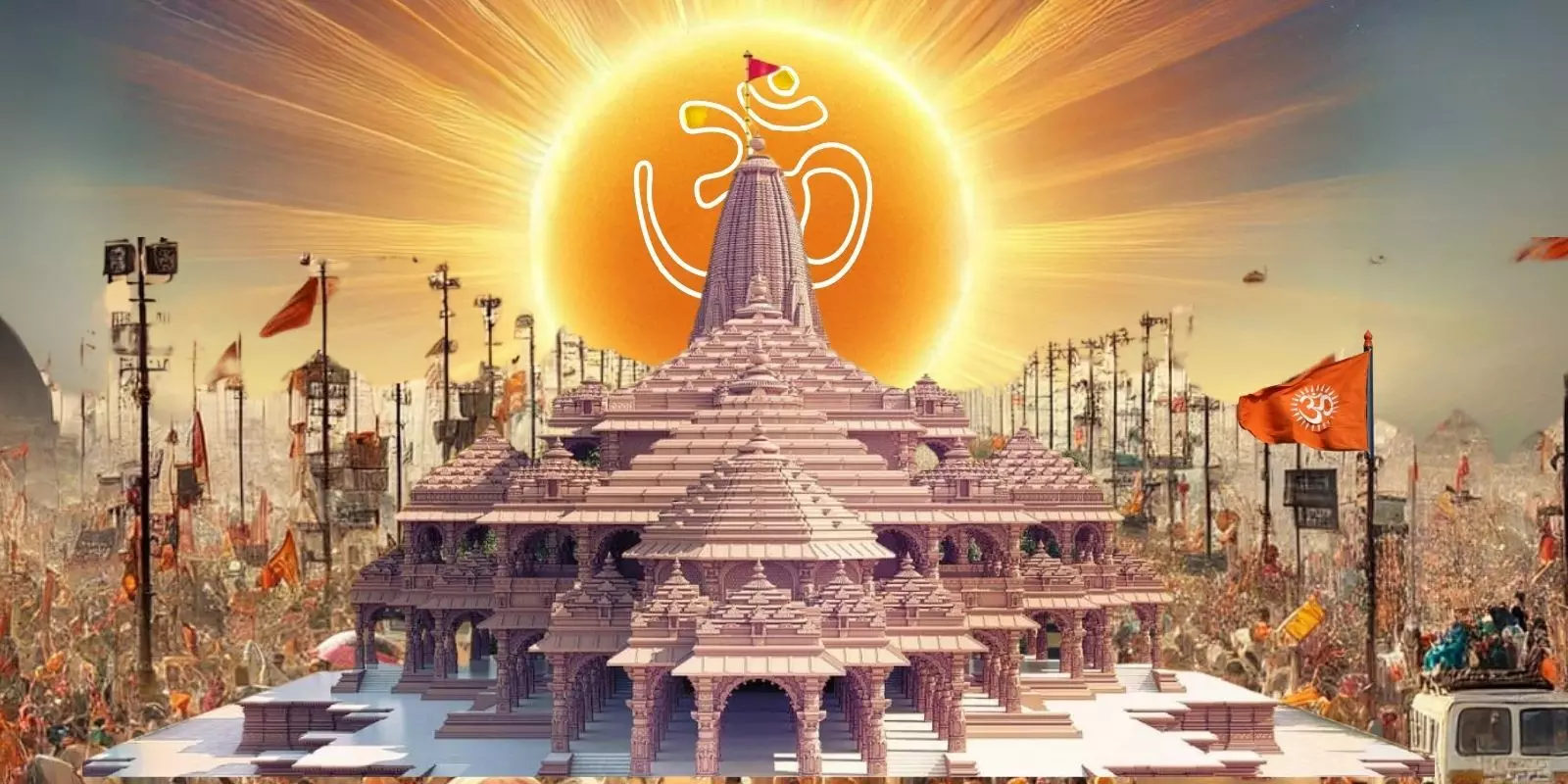राम मंदिर पर अभिजीत मुहूर्त में फहराई गई धर्म ध्वजा | जानें इसका महत्व