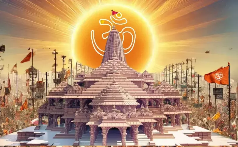 राम मंदिर पर अभिजीत मुहूर्त में फहराई गई धर्म ध्वजा | जानें इसका महत्व