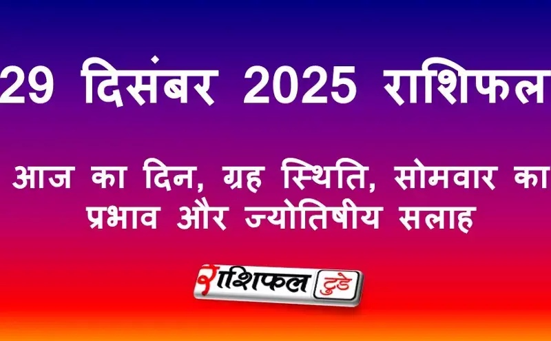 29 December 2025 Rashifal: 29 दिसंबर 2025 राशिफल: आज का दिन, ग्रह स्थिति, सोमवार का प्रभाव और ज्योतिषीय सलाह