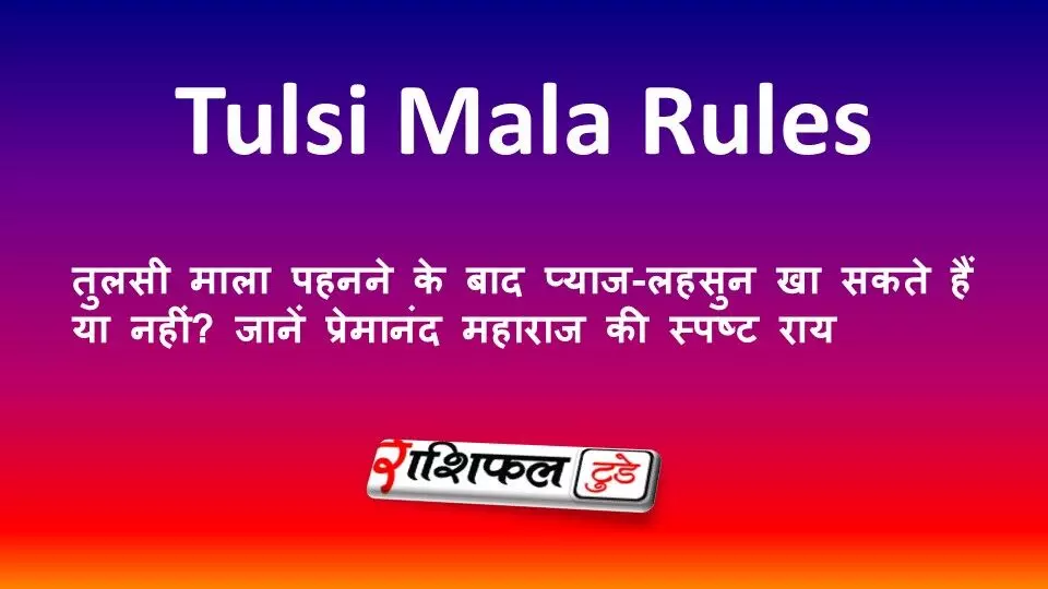 तुलसी माला पहनने के बाद प्याज-लहसुन खा सकते हैं या नहीं? जानें प्रेमानंद महाराज की स्पष्ट राय तुलसी माला पहनने के बाद प्याज-लहसुन खा सकते हैं या नहीं? जानें प्रेमानंद महाराज की स्पष्ट राय